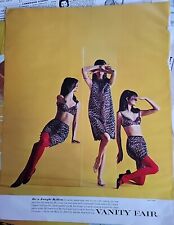 1967 Vanity Fair Jungle Animal Print Slip Bra Girdle Gown Red Hosiery Vintage Ad picture