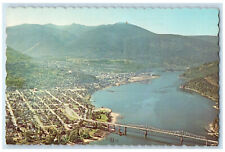 1968 Aerial View Nelson Bridge Nelson British Columbia Canada Postcard picture