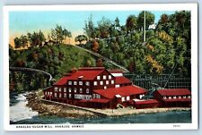 Hakalau Hawaii HI Postcard Hakalau Sugar Mill Aerial View Building 1920 Vintage picture