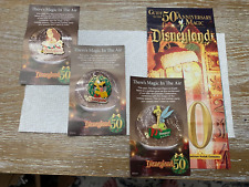 2005 Disneyland 50th Anniversary Christmas Lady Pluto Tinkerbell pins Guide Map picture