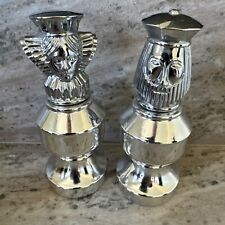 Silver Set 6in Avon King And Queen Chess Piece Vintage Bottles picture