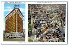 1948 Downtown Indianapolis Hotel Lincoln Exterior Indianapolis IN Cars Postcard picture