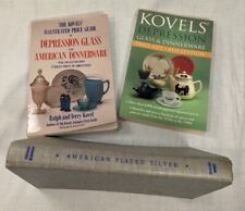 Lot Of 3 Books On Depression Glass & Plated Silver Kovels' Price Guide Identify picture