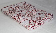 Indian Handmade Red Gold Floral Print Cotton Fabric Block Printed Fabric By Yard picture