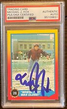 MICHAEL J. FOX 1989 Topps Back to the Future II SIGNED AUTO Autograph PSA/DNA RC picture