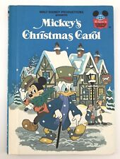 Mickey’s Christmas Carol - 1982 Disney’s Wonderful World of Reading HC Book NICE picture