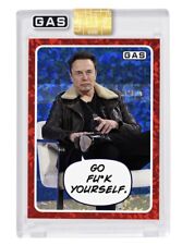 Limited Edition 2023 GAS Elon Musk Cracked Foil Prism Card SHIPS ASAP #48/50 picture