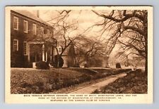 Fredericksburg VA-Virginia, Back Terrace Kenmore, Vintage Postcard picture