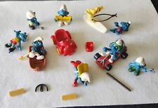 Huge Lot Of Vintage Smurfs Figures & Parts/Pieces. Large Variety of Items picture