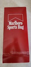 Marlboro Small Nylon Duffle Bag Vintage 1987 Sports Gym Bag Red Tobacco New picture
