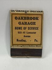 Reading, Pennsylvania ~ Oakbrook Garage Vintage Berks County PA Matchbook Cover picture