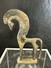 VTG  MCM Bronze Brass Etruscan Greek Horse Sculpture 3.5” picture