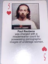 RARE 2003 STARZ BEHIND BARZ PEE WEE HERMAN PLAYING CARD  MUG SHOT - PAUL REUBENS picture