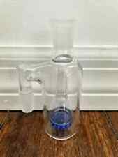18MM BLUE GLASS WATER PIPE ASH CATCHER CLEAR HONEYCOMB PERC 90DEGREE picture