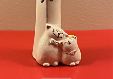 Vintage Kotobuki Lovey Cats Heart Bud Vase - 6.5