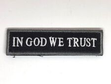IN GOD WE TRUST Tactical Military US ARMY Hook/Loop Patch black picture