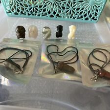 Carved Crystal Lot Of 8 Pieces  Penis Pendants And Mini Carvings And Two Female picture