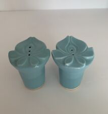 Vintage Flower Ceramic Salt and Pepper Shakers Marked USA Great Color  picture