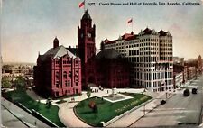 c1910s Court House and Hall of Records Los Angeles California Vintage Postcard picture