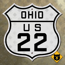 Ohio US Route 22 highway marker road sign Cincinnati Zanesville 16x16 1926 picture