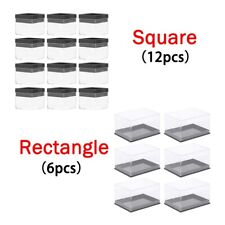 Rectangle Square Transparent Mineral Display Box Display Case Jewelry Organizer picture