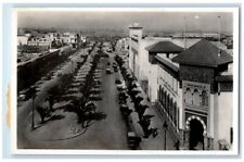 c1940's Boulevard Of The 4th Zouaves Casablanca Morocco RPPC Photo Postcard picture