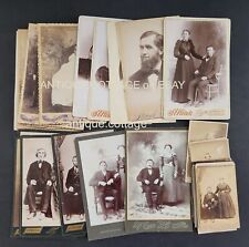 antique 27pc PHOTOGRAPHS reading pa cabinet cards from family photo lot picture