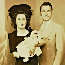 Vintage Philadelphia Pa. Postcard Man, Woman and Infant Family Portrait RPPC picture