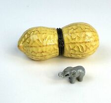 Porcelain Hinged Trinket Box Peanut With An Elephant picture