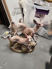 1939 Running Deer Doe Fawn Light Lamp Maddux of California Pottery  picture
