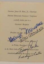 Jimmy  & Rosalynn Carter & Walter & Joan Mondale Signed 1978 Invitation picture
