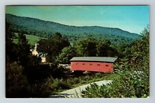 West Arlington VT-Vermont, Old Covered Bridge  Vintage Souvenir Postcard picture