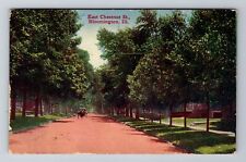 Bloomington IL-Illinois, East Chestnut Street, Advertising, Vintage Postcard picture