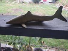 Vintage Shark Metal Sculpture Paperweight  Brass Mid Century 6
