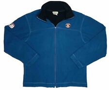 Walt Disney World 2000s Mickey Mouse Men's Blue Fleece Full-Zip Jacket; Size S picture