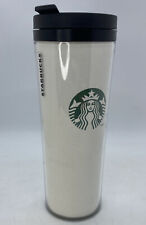Starbucks 2011 16oz White Logo Screw Top Tumbler With Locking Lid picture