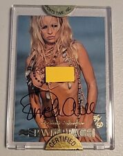 1996 Playboy Pamela Anderson Autograph Card #1 Pam at The Beach #35/50 COA Seal picture