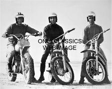 '71 STEVE MCQUEEN MERT LAWWILL MALCOLM SMITH MOTORCYCLE 8X10 PHOTO ON ANY SUNDAY picture