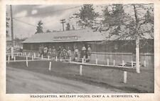 Headquarters Military Police Camp A.A. Humphreys VA WWI Postcard A124 picture