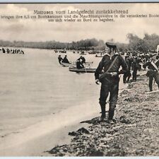 c1910s WWI Germany Navy in Action Series Sailors Gun Boats Soldier Military A192 picture