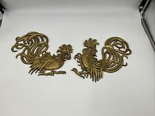 Pair Of VTG Vermay Metal Rooster Wall Decor picture