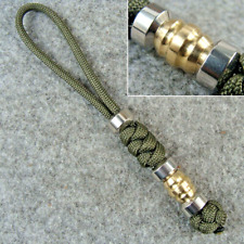 Handmade Paracord Knife Lanyard With Steel & Brass Beads / Knife Lanyard Bead picture