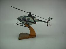 MD Helicopters Hughes-369-500 Helicopter Mahogany Kiln Wood Model Small New picture