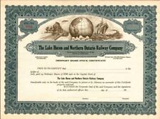 Lake Huron and Northern Ontario Railway Co. - Stock Certificate - Foreign Stocks picture