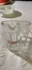 Fire King Measuring Cup.  16 Oz / 2 Cup  #498. Made in USA.Vintage Red Lettering picture