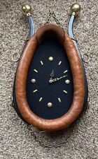 Vintage Leather Horse Collar Hanging Clock Rustic Western Rodeo Cowboy Deco READ picture