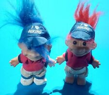 Vintage Troll Russ Dolls I Love Hiking Blue And Red Hair Backpack Collectible picture