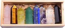 8Pcs Natural Crystal Healing Tower Gift Set, 1.6