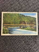 Postcard Everett PA Covered Bridge Juniata Crossings Lincoln Highway UNP Linen picture