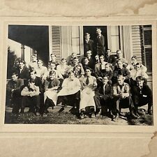 Antique Cabinet Card Group Photograph Handsome Young Men Happy Affectionate picture